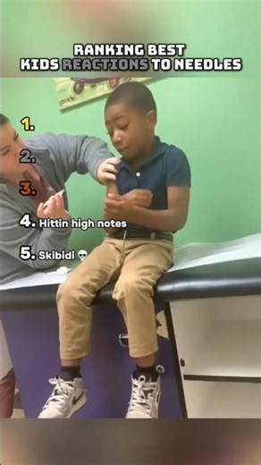 Ranking the best needle reactions #kids #needlework