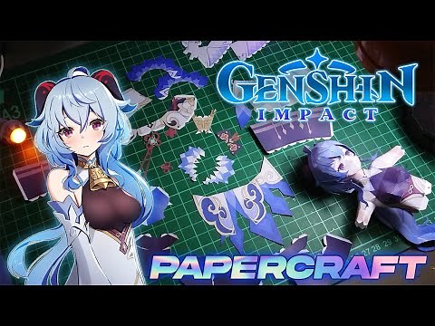 How To Make Ganyu Genshin Impact Papercraft (Time Lapse Build)
