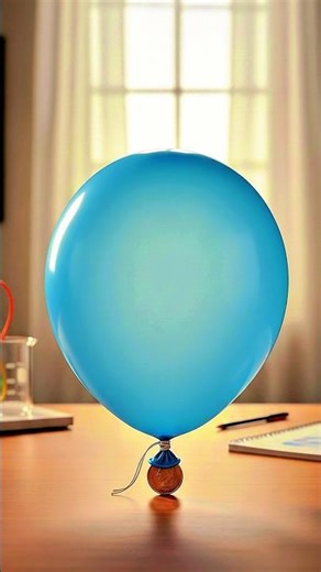 The Coin That Makes A Balloon STAND! Easy Balance Trick 🪙 #Shorts