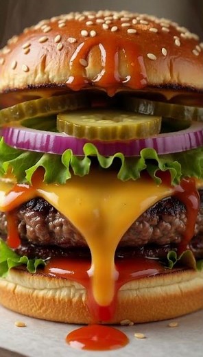 🔥 This Classic Cheeseburger with Fries Will Blow Your Mind 🤯 #healthybytes