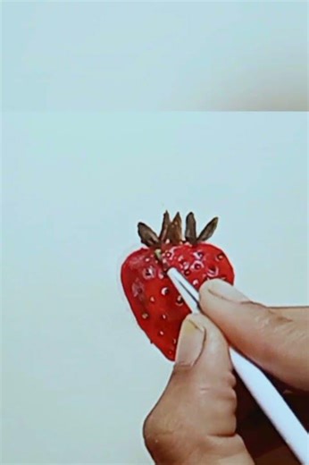 Realistic Strawberry Drawing 🍓 | So Satisfying Art #shortS... Dark Fairy