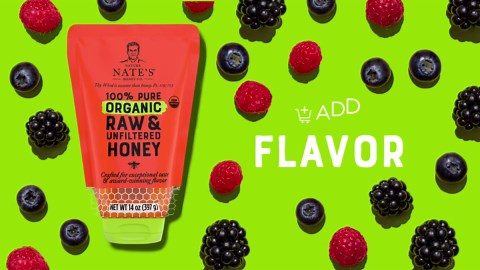 Nate's 100% Pure, Raw & Unfiltered Honey - Award-Winning Taste, 16 oz. Squeeze Bottle