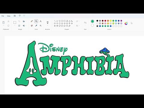 How to draw the Amphibia (TV series) logo using MS Paint | How to draw on your computer