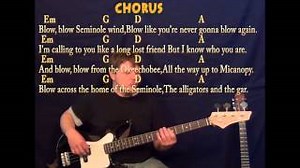 Seminole Wind (John Anderson) Bass Guitar Cover Lesson with Chords/Lyrics Chords - ChordU