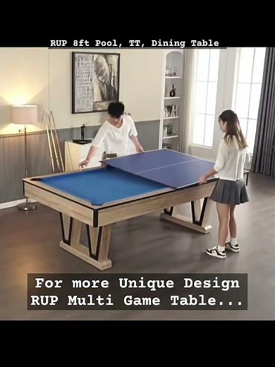 RUP 3 in 1 Multi Game Table | Pool | TT | Dining Top | 8ft #8ballpool #pool