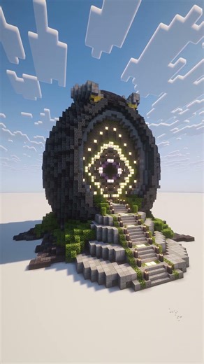 Minecraft Dragon Egg Nether Portal #shorts #minecraft #builds