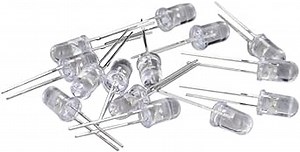 Othmro 30Pcs White LED Diode Lights Transparent Super Bright Lighting Bulb Lamps Diode Lights Assortment Kit Electronic Component Light Emitting Diodes Clear Straw Hat 5mm 3.0-3.4V 20mA