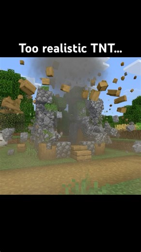 DUDE 😨 Realistic TNT in Minecraft!!? OMG 😱 #minecraftrealistic #minecraft #minecrafttutorial