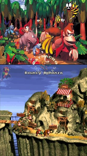 Donkey Kong Country -> Bouncy Bonanza #fypfacebook #donkeykongcountry #rareware #nintendo #fypage #retro #nostalgia #recuerdos #90s #gameon #gamecommunity #videogames #supernintendo #viralpost | Catracho Universe