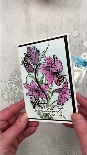 Quick Floral Bouquet Spinner card using Snap 'n Slides