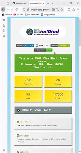 MiniMind: A Full LLM Trained in 2 Hours for $0.40