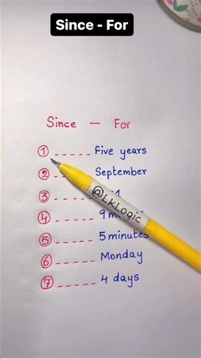 Since vs For | English Grammar Made Easy