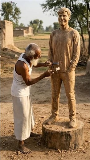 Mr beast - the wooden statue #ai #aishorts #viral #mrbeast #beast