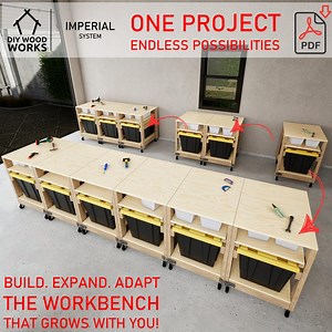 Modular Wood Workbench Plans: Customizable Garage Storage (digital Download) - Etsy