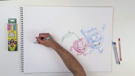 Our new Silly Scents line is so ridiculously smelly you won't believe your nose! Watch as our featured artist recreates the characters inspired by our scented crayons, markers, and pencils! | Crayola