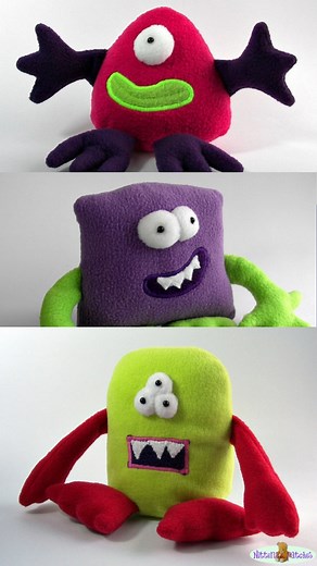 Looking for a fun and easy project to make with your kids for Halloween? Look no further than these Monster Plushies! They're the perfect way to use up scrap fabric and create something truly unique. Plus, they're a lot of fun to make and even more fun to cuddle. So gather up your family and friends and get ready to have some monster fun! #funkyfriendsfactory #mixandmatchmonsters #funkyfriendsfactorypattern #halloween #halloweentoy #halloweenpattern #halloweendecorations #halloweendecor #fall #f