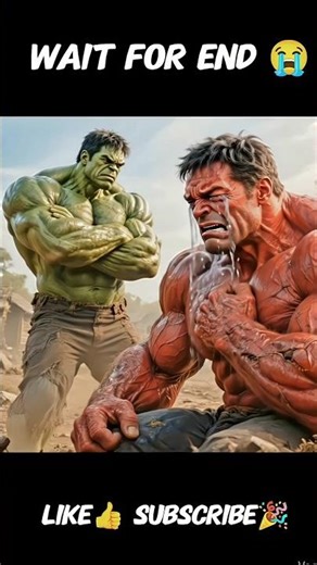 WAIT FOR END 😭 | Red Hulk Broken 😢 | Emotional Hulk Shorts