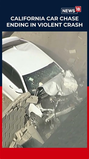 Dramatic Chase: Police Use Grappler to Stop Fleeing Car in California | California Police | News18