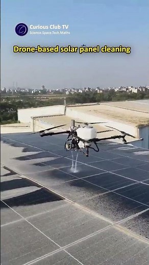 Drones are now cleaning solar panels and it's genius 🤖☀️"