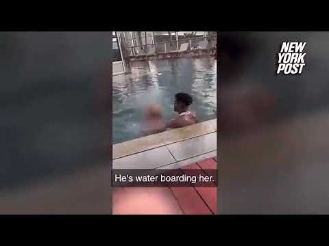 Antonio Brown Flashing Guests At Hotel Pool