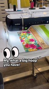 Stitching a BIG ‘in the hoop’ zipper bag on my Brother Sews Aveneer. #embroiderygarden #inthehoop #machineembroidery #embroiderydesign | Embroidery Garden