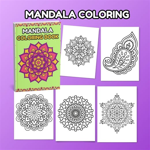 Mandala Coloring Pages for Adults – Calm & Relaxing Mandala Art, Stress Relief Printable PDF - Etsy
