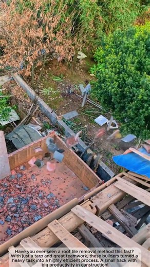 Creative Way to Remove Roof Tiles Fast 🏠 | Construction Hacks