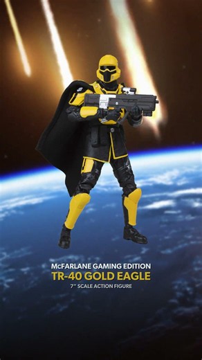 Helldivers 2 McFarlane Gaming Edition T4-40 Gold Eagle Action Figure