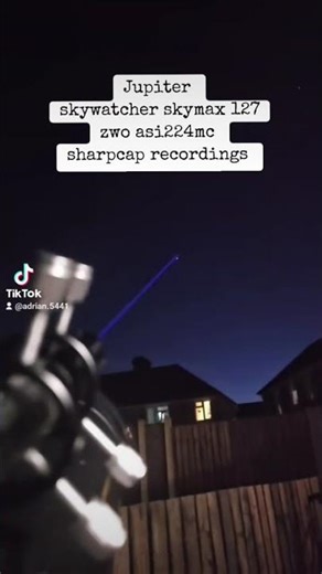 Jupiter through my zwo camera recording on sharpcap #Jupiter #astronomy #telescopes #fyp #foryoupage