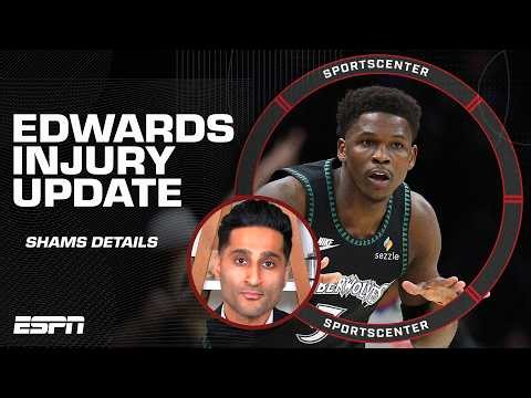 Anthony Edwards expected to miss multiple weeks with bone bruise, knee hyperextension | SportsCenter