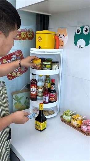 Kitchen Rotating Storage Rack #kitchen #goodthing #kitchenware