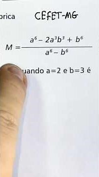 CEFET - MG: Algebraic Expression