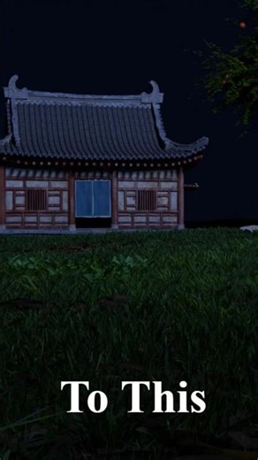 Simple Night Landscape 🌆 in blender #blender