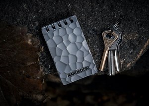 Nonobook Titanium rugged pocket notebook with Stone Paper is completely weatherproof