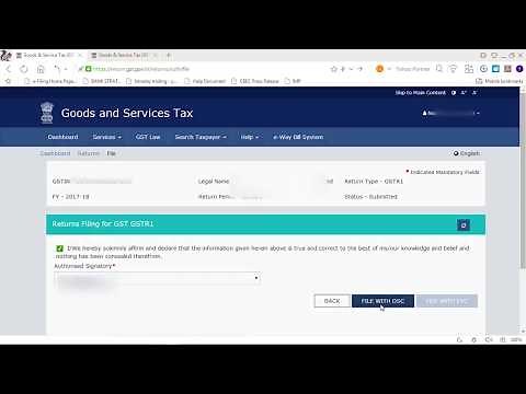 How to File return with DSC in GST portal