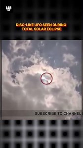Disc like UFO Caught On Camera During Total Solar Eclipse! #trending #lab360 #shorts