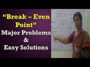 "Break -Even Point" Major Problems & Easy Solutions By Dr.Devika Bhatnagar