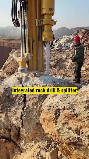 Rilon Integrated Rock Drill and Splitter for Efficient Rock Splitting
