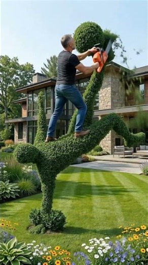 This Garden Sculpture Idea Will Make Your Neighbors Stop and Stare ⚽🌿😍