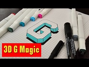 How to Draw Letter G in 3D ✏️ | Step by Step 3D Art Tutorial