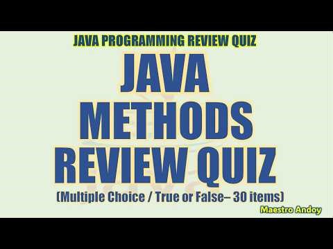 Java Methods Review Quiz | Java Programming Tutorial Series