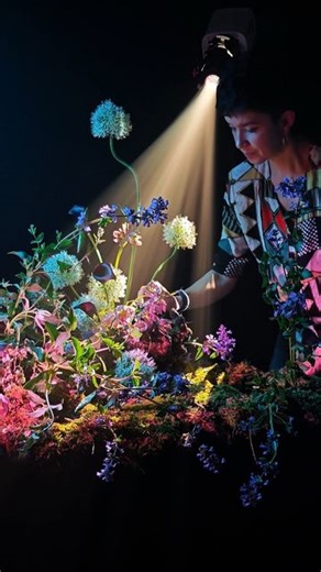 Stormy Pyeatte⛈ on Instagram: "🎨👩‍🎨🌸🪻I love to play around and make stuff. #projectionmapping #floraldesign #videoart #sonyalpha #artdirector #visuals"