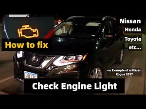 DIY - Check Engine Sign | how to fix | easy fix Nissan Rogue 2014 - 2017 - 2019