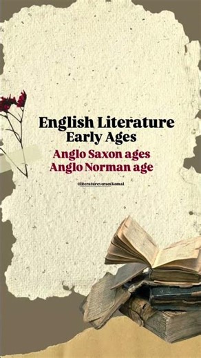 Anglo Saxon age notes #literature #english #exam