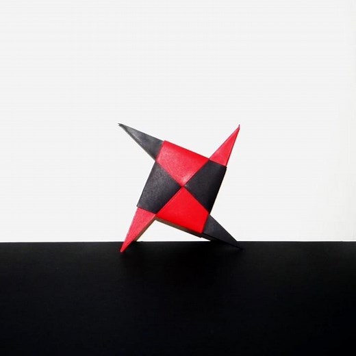 Cómo hacer una estrella ninja (Shuriken) de papel a origami muy fácil. #origami #origamitutorial