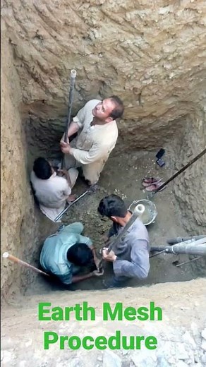 Earth Mesh of power grid station and its installation process