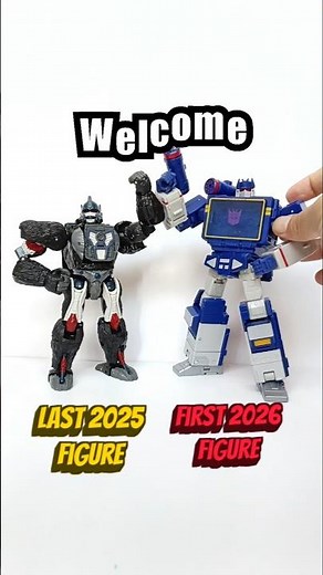 Last figure of 2025 welcomes the first figure of 2026 #transformers #optimusprimal #soundwave