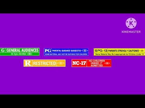 MPA Rated G PG SPG-13 R NC-17 Collection - Purple Screen - NEW