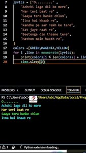 Romantic Song + Python Code = Magic ✨ | Saathiya #shorts