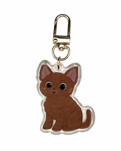Braun Devon Rex Katze Schlüsselanhänger - Etsy.de